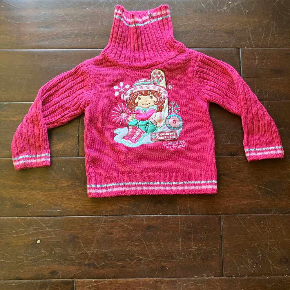 IY2K Strawberry Shortcake Snowboard Sweater Kids